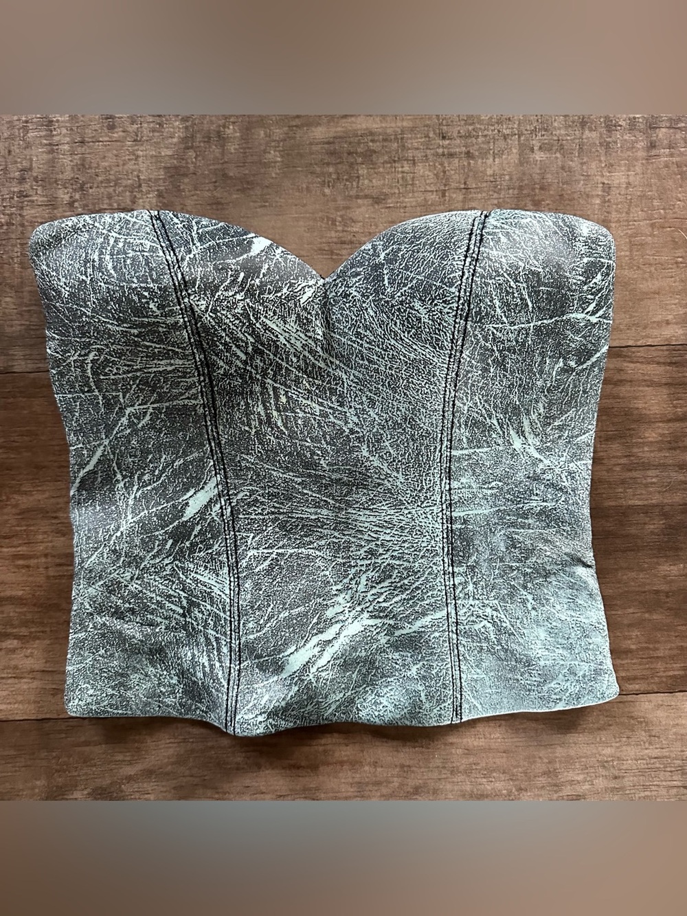 GUESS faux leather corset top